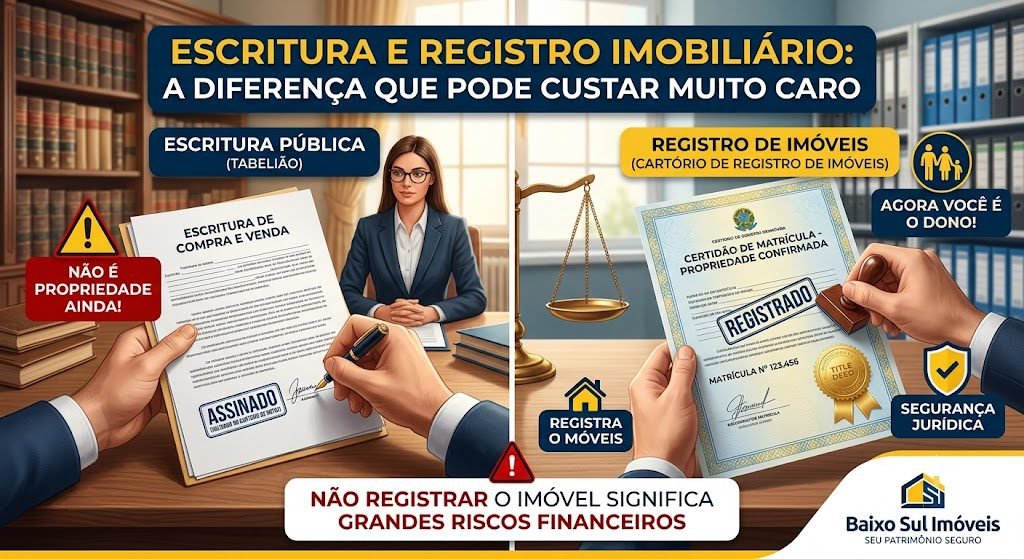 Escritura e Registro Imobiliário: A Diferença que Pode Custar Muito Caro