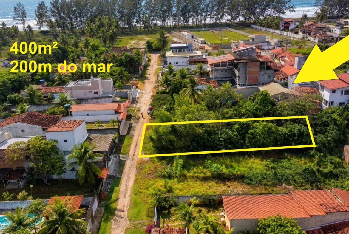 Terreno à venda na Praia de Guaibim 400m² a 200m do Mar – Com Escritura