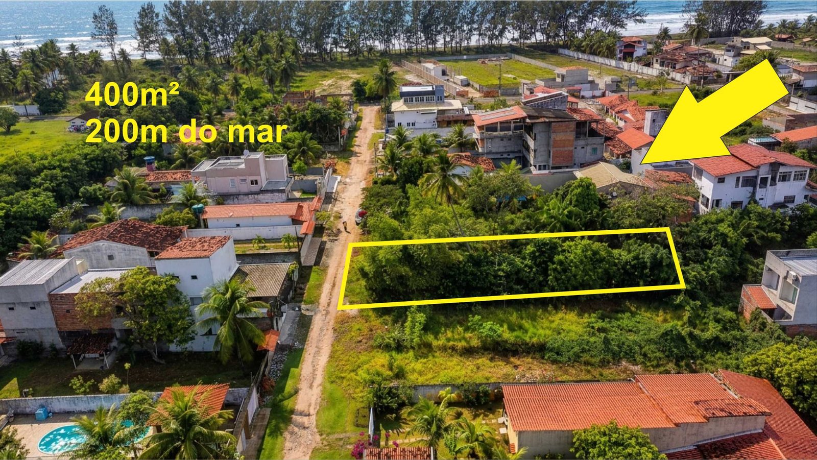 Terreno à venda na Praia de Guaibim 400m² a 200m do Mar – Com Escritura